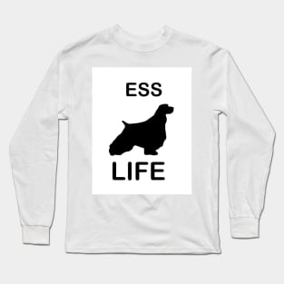 english springer spaniel ess life with silhouette Long Sleeve T-Shirt